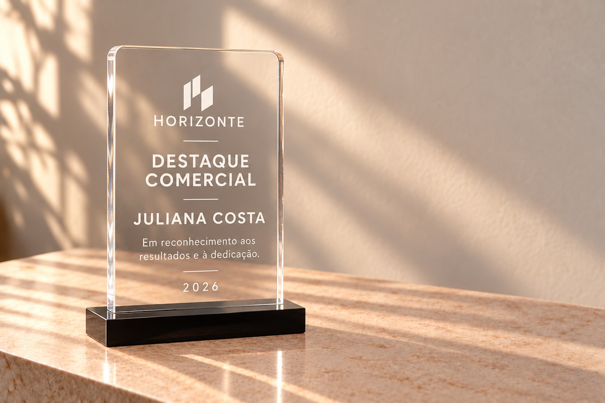 Troféu de acrílico com gravação