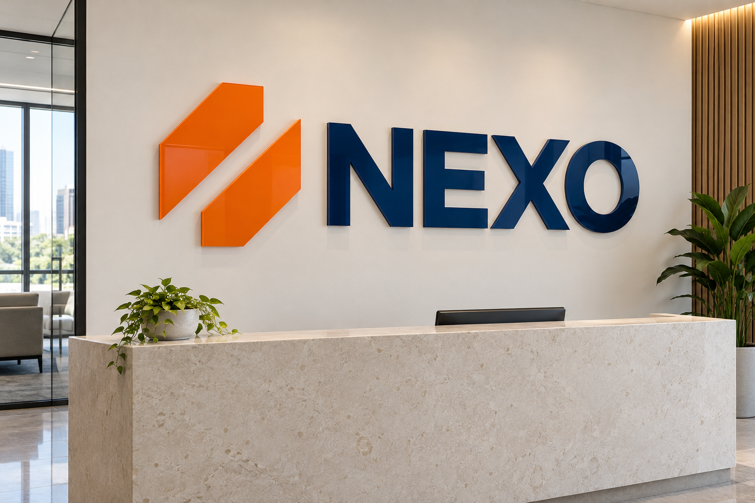 Logotipo em acrílico para recepção
